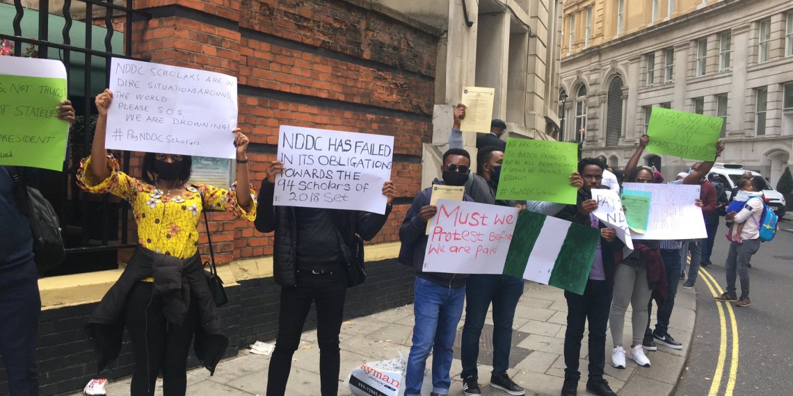 Naija students protest for London