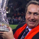 Gerard Houllier with the UEFA Cup after Liverpool defeated Alaves 5-4 under the Golden Goal rule in 2001[Image Source:Sky news ]