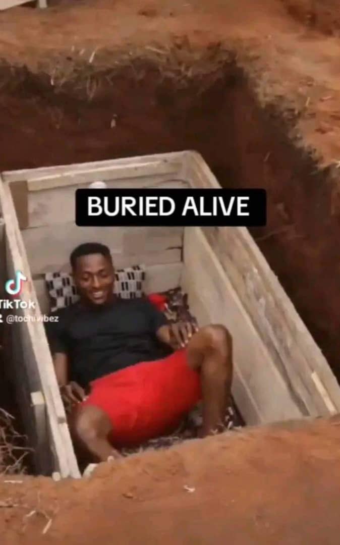 Skit Maker Bury Sef Inside Coffin For 1 Day To Show…