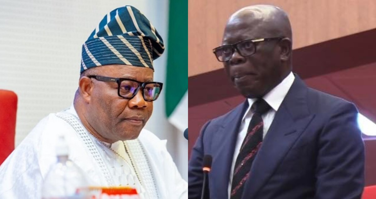 We Go Use Law Komot You From Senate – Akpabio To Oshiomhole