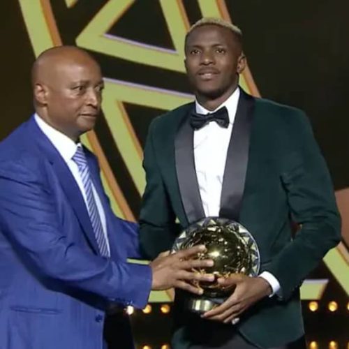 Striker Osimhen Make Name As CAF Player Of Di Year